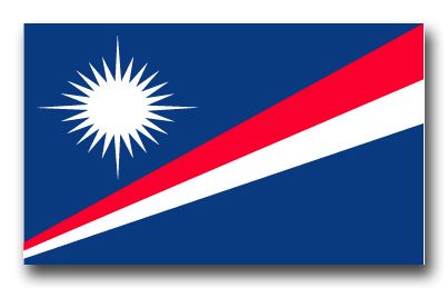 Marshall Islands Flag Vinyl Transfer Decal