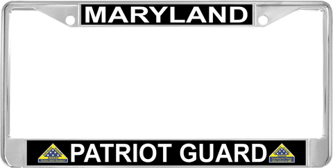 Maryland Patriot Guard Automobile License Plate Frame
