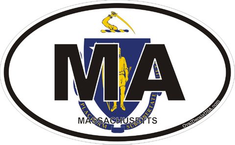 Massachusetts Oval Decal