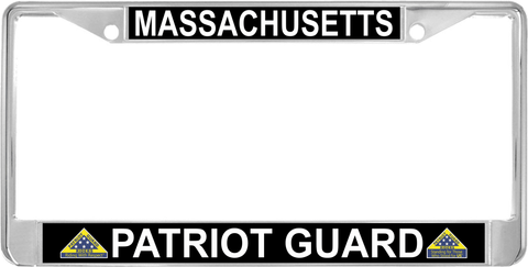 Massachusetts Patriot Guard Automobile License Plate Frame