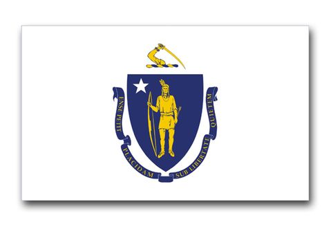 Massachusetts State Flag Vinyl Transfer Decal