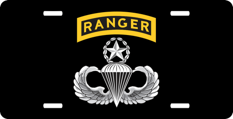 Master Parachutist with Ranger Tab License Plate