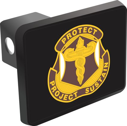 Medical Research and Materials Command Unit Crest Hitch Cover