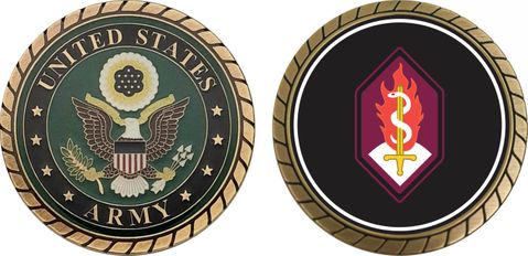 U.S. Army Medical Services Command Patch Challenge Coin