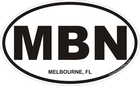 Melbourne Florida Oval Decal