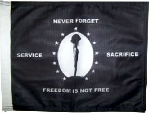 Memorial Tribute (Never Forget) 12" x 15" Auto Flag