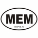 Memphis Tennessee Oval Decal
