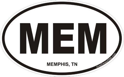 Memphis Tennessee Oval Decal