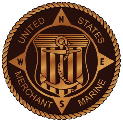 Merchant Marine Bronze Seal Decal