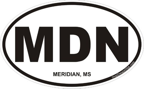Meridian Mississippi Oval Decal
