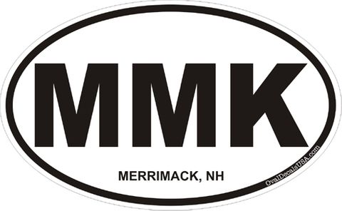 Merrimack New Hampshire Oval Decal