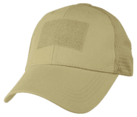 Mesh Back Khaki Operator Cap