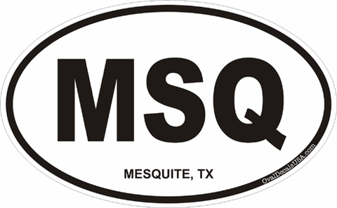 Mesquite Texas Oval Decal