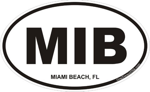 Miami Beach Florida Oval Decal