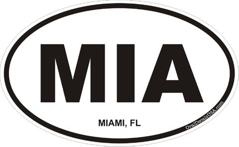 Miami Florida Oval Decal
