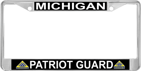 Michigan Patriot Guard Automobile License Plate Frame