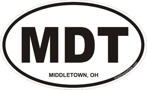 Middletown Ohio Oval Decal