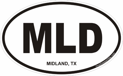 Midland Texas Oval Decal