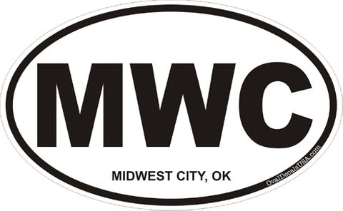 Midwest City Oklahoma Oval Decal
