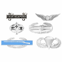 Military Badges Rank Insignia Thumbnail Illustration