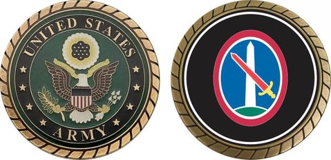 U.S. Army Military District of Washington Patch Challenge Coin