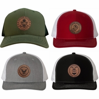 Military Leather Patch Caps Thumbnail Illustration