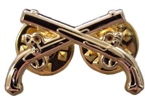 Military Police Crossed Pistols Lapel Pin (1 inch)