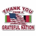 Military Thanks from a Grateful Nation Afghanistan Die-Cut Vinyl Decal