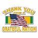 Military Thanks from a Grateful Nation Vietnam Die-Cut Vinyl Decal