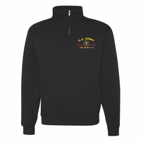 Military War Veteran with Ribbons Quarter-Zips Thumbnail Illustration