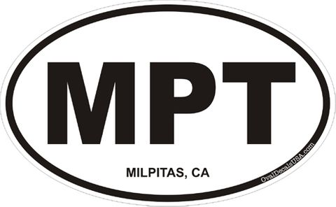 Milpitas California Oval Decal