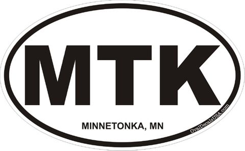 Minnetonka Minnesota Oval Decal
