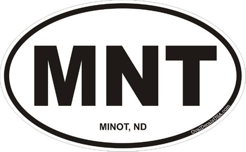 Minot North Dakota Oval Decal