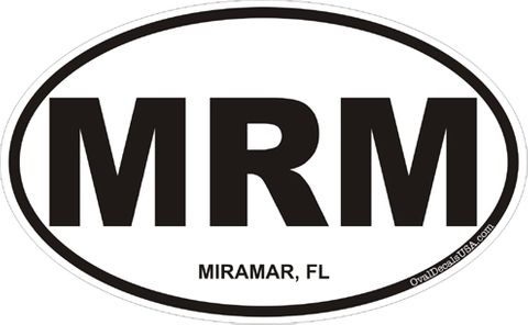 Miramar Florida Oval Decal