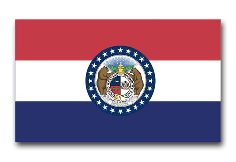 Missouri State Flag Vinyl Transfer Decal