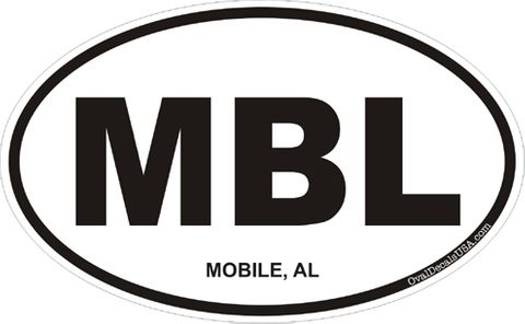 Mobile Alabama Oval Decal