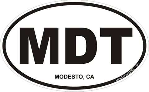Modesto California Oval Decal