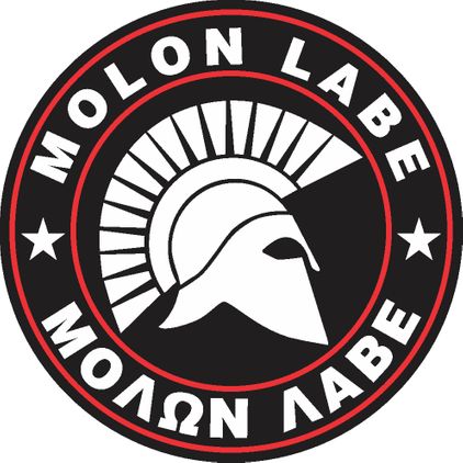 Molon Labe Round Decal Sticker