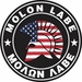 Molon Labe Round USA Flag Decal Sticker