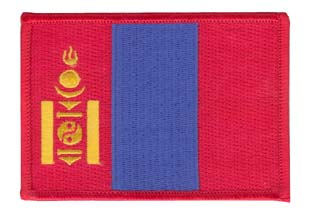 Mongolia Flag 2 3/8" x 3 1/2" Shoulder Patch