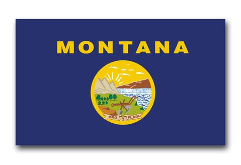 Montana State Flag Vinyl Transfer Decal