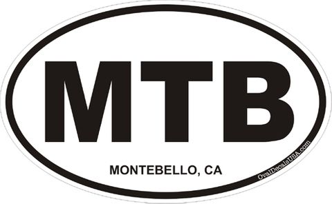 Montebello California Oval Decal