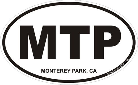 Monterey Park California Oval Decal