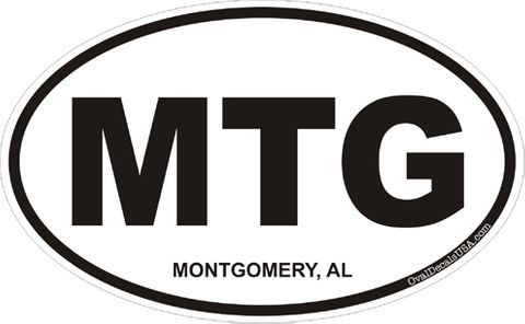 Montgomery Alabama Oval Decal