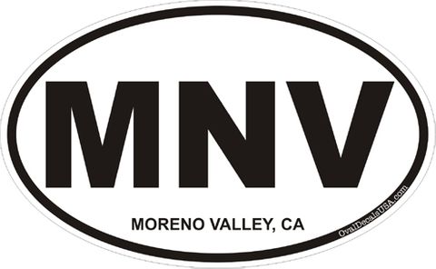 Moreno Valley California Oval Decal