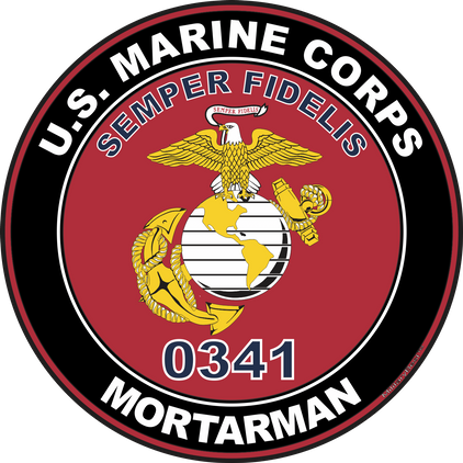 U.S.M.C. MOS 0341 Mortarman Decal