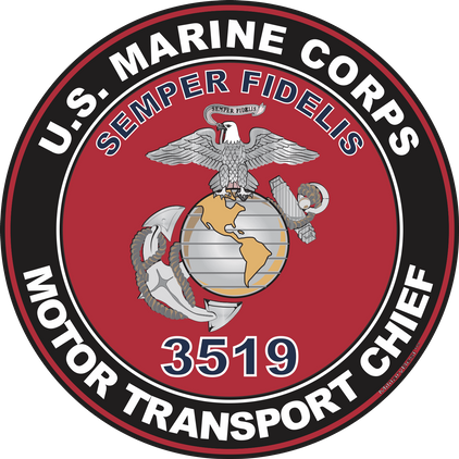 U.S.M.C. MOS 3519 Motor Transport Chief Decal
