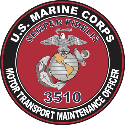U.S.M.C. MOS 3510 Motor Transport Maintenance Officer Decal