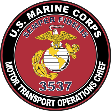 U.S.M.C. MOS 3537 Motor Transport Operations Chief Decal