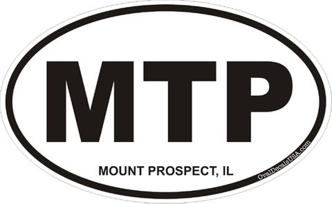 Mount Prospect Illinois Oval Decal
